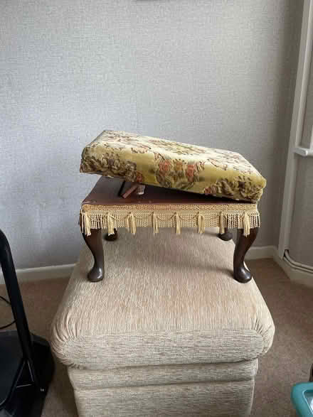 Photo of free Velvet covered footstool with riser (Mudeford BH23) #4