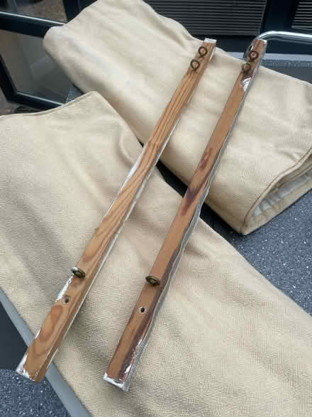 Photo of free 3 Roman blinds from bay window (GU5 Gomshall) #3