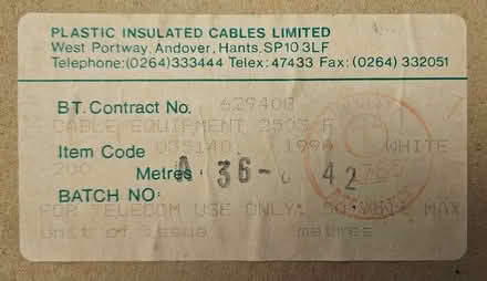Photo of free 50m reel of telephone cable (Kennington OX1) #2