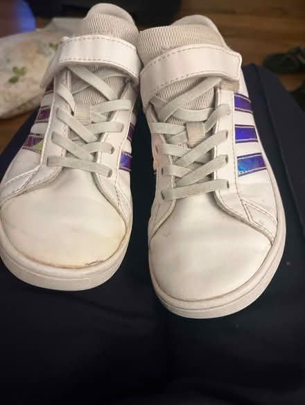 Photo of free White Addidas trainers size 1 (Emscote Mill CV34) #1