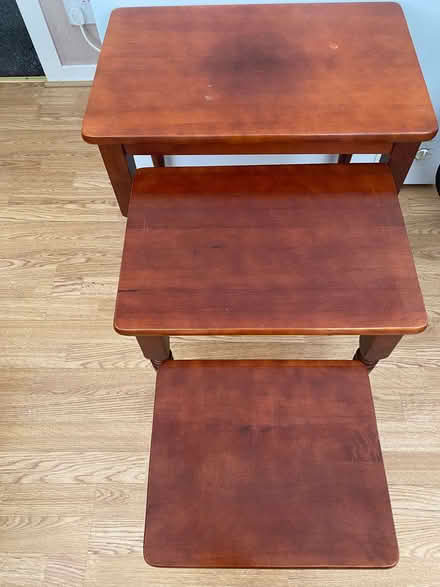 Photo of free Nest of wooden tables (Sewerby YO16) #1