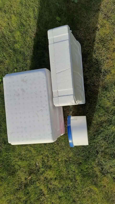 Photo of free Insulated boxes and plastic tub with lid (Culcheth WA3) #1