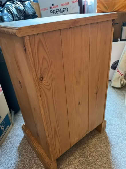 Photo of free Small three draw pine side table (EH3) #3