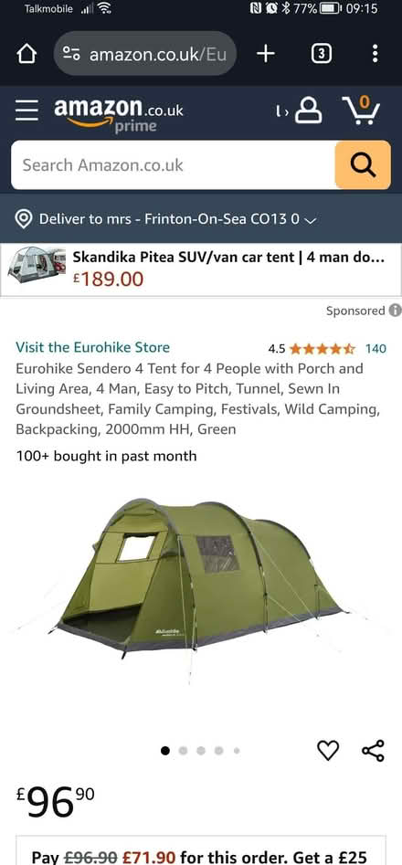 Photo of free 2 Eurohike tents, 3 and 4 berth (CO13) #2