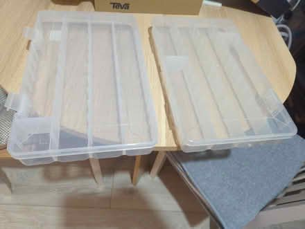 Photo of free 2 x plastic storage boxes (OX1 Grandpont) #1