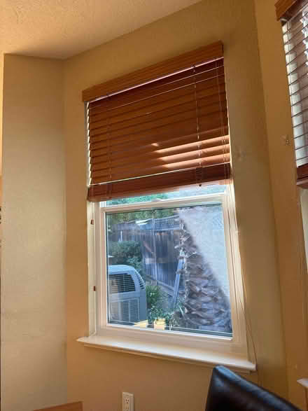 Photo of free 2” Natural cherry wood blinds (Cupertino by De Anza College) #1