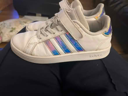 Photo of free White Addidas trainers size 1 (Emscote Mill CV34) #2