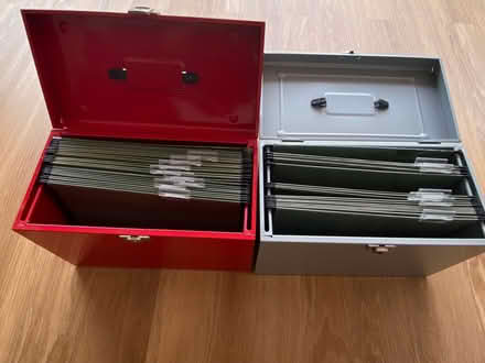 Photo of free 2 metal file boxes (Wooburn Green HP10) #1