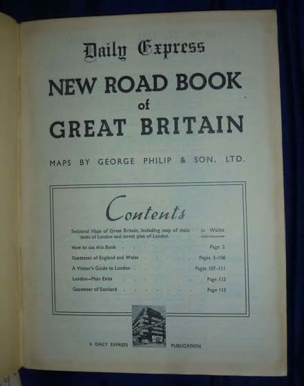 Photo of free Road maps and gazetteer, 1940s or earlier. (Cuddington CW8) #3