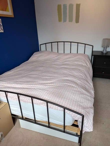 Photo of free Double bed frame and mattress (Warlingham CR6) #1