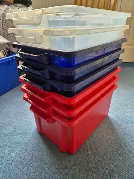 Photo of free 9 small stackable IKEA boxes (CH60) #1