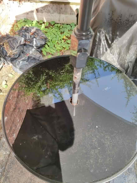 Photo of free Garden bistro table with parasol (Woodley RG5) #3
