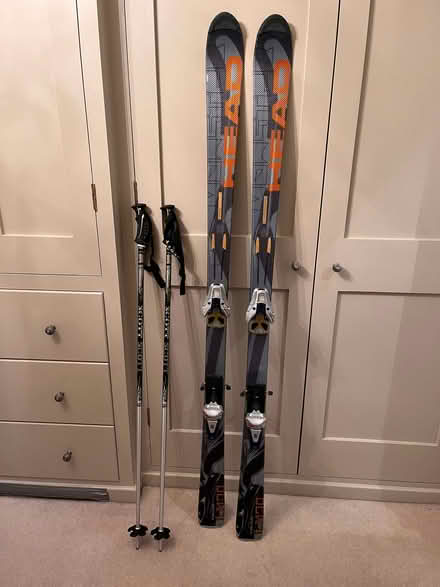 Photo of free A pair of HEAD 1m70 Skis with poles and bag (Hales Bridge RH5) #3