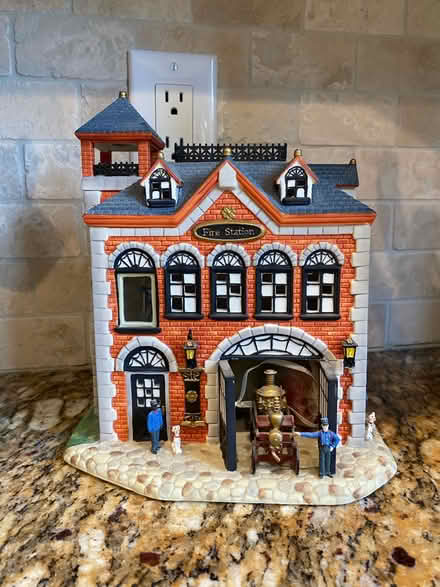 Photo of free Ceramic Firehouse w/ Candles (21774) #1