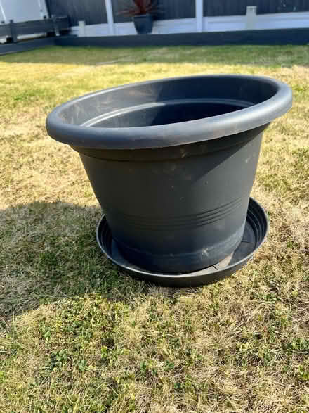 Photo of free Grey garden planter and tray (Southend SS2) #2