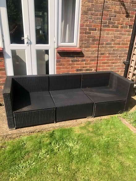 Photo of free Rattan sofa (Epsom KT18) #1