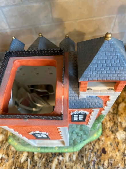 Photo of free Ceramic Firehouse w/ Candles (21774) #3