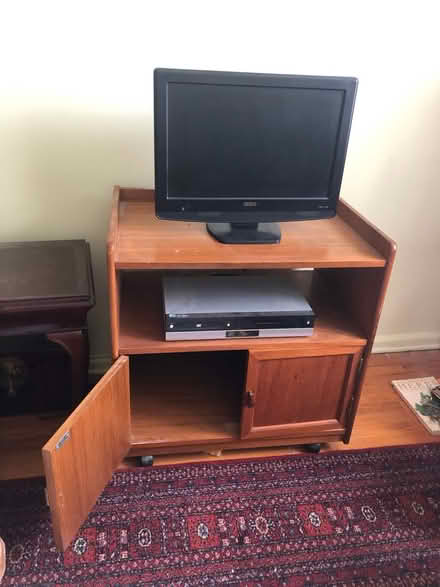 Photo of free Wooden TV stand/cart with storage (Riverdale) #1