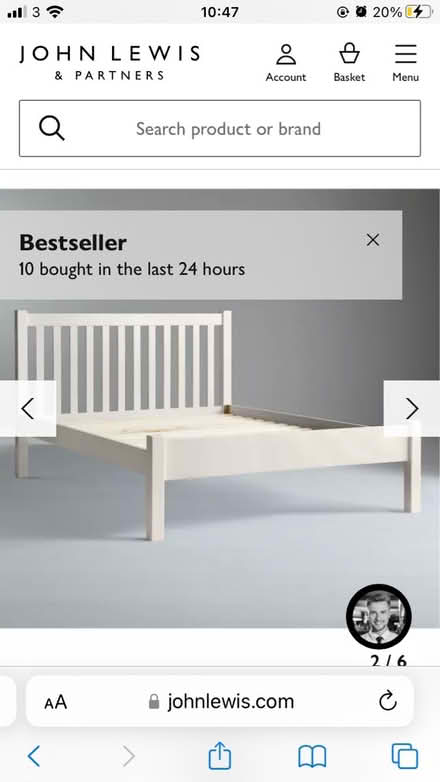 Photo of free John Lewis bed frame (West Hampstead NW6) #2