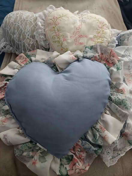 Photo of free 3 Heart Shaped Throw Pillows (94015) #1