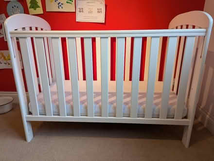 Photo of free White cot and mattress (Warlingham CR6) #2