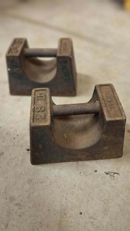 Photo of free 2 x 28lb weights (Kirkliston EH29) #1