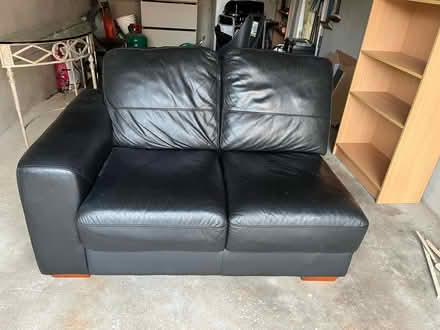 Photo of free Black sofa 2 seater unit (G74) #1
