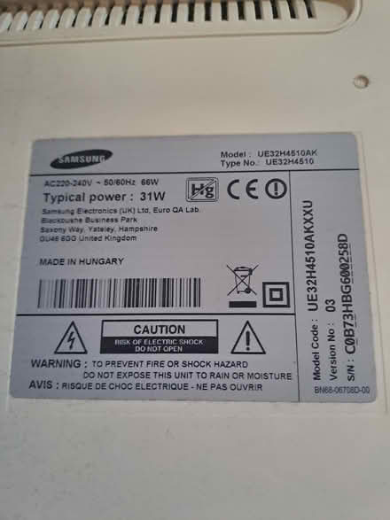 Photo of free Samsung 32"TV (Kingswinford) #2