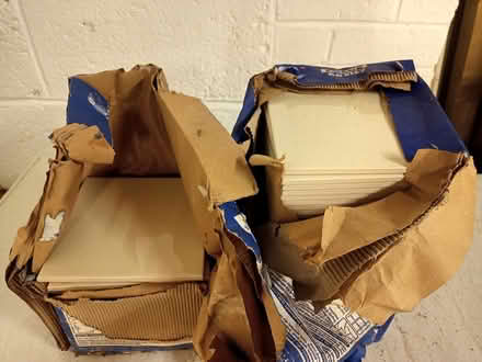 Photo of free Approx 66 white ceramic tiles (Pontefract) #1