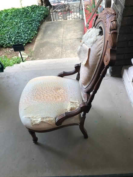 Photo of free Carved Victorian slipper chair (Capitol Hill) #2