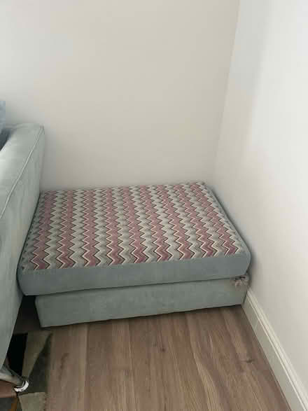 Photo of free L shaped Aqua blue sofa (WV11) #3