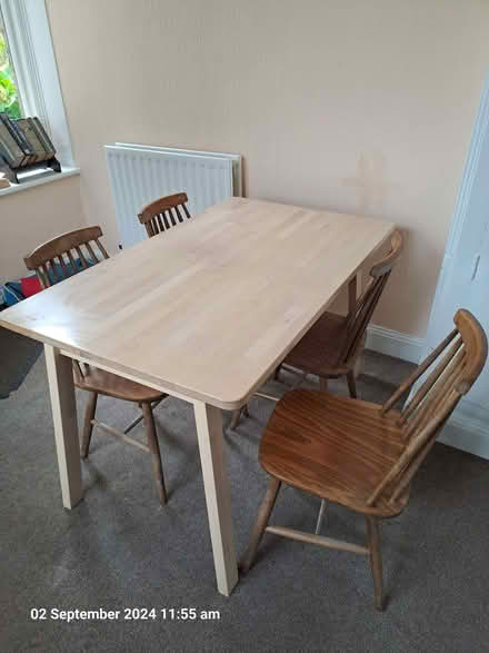 Photo of free kitchen table and chairs (Ranmoor S10) #1