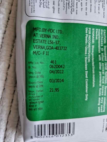 Photo of free Hydration salts (WD23 Bushey) #2