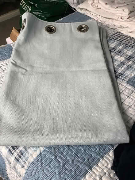 Photo of free Cream and blue curtains (BN1 Preston Road Brighton) #2