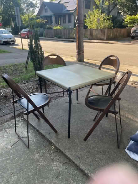 Photo of free Card table and 4 chairs (Ashton Heights, Arlington) #2