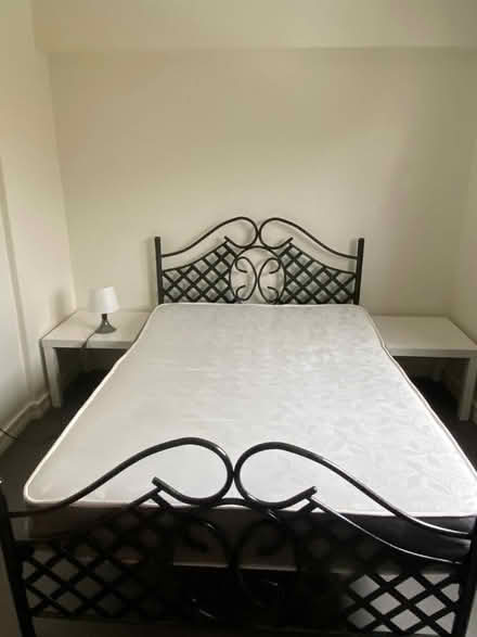 Photo of free Metal black bed frame (E16 canning town) #2