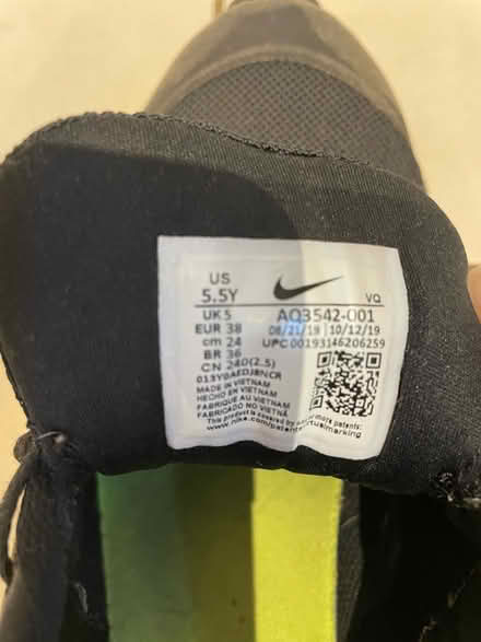 Photo of free Black Nike trainers size 5 (East Malling) #2