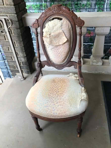 Photo of free Carved Victorian slipper chair (Capitol Hill) #1