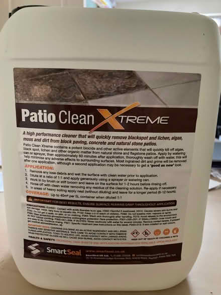 Photo of free Patio clean Xtreme fluid x3 5l canisters (Woodmancote GL52) #1