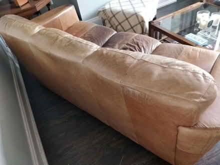 Photo of free 3-seater Sofa - Tan/Mid Brown (Sefton L21) #2