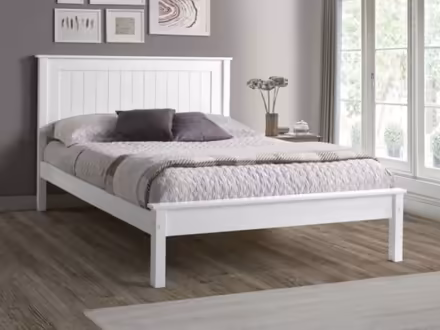 Photo of White wooden double bed (Sevenoaks TN13) #1