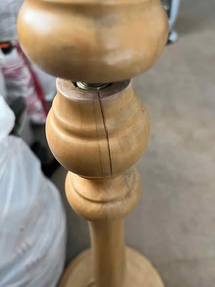 Photo of free Standard lamp wood repair (Nr Bridport) #2