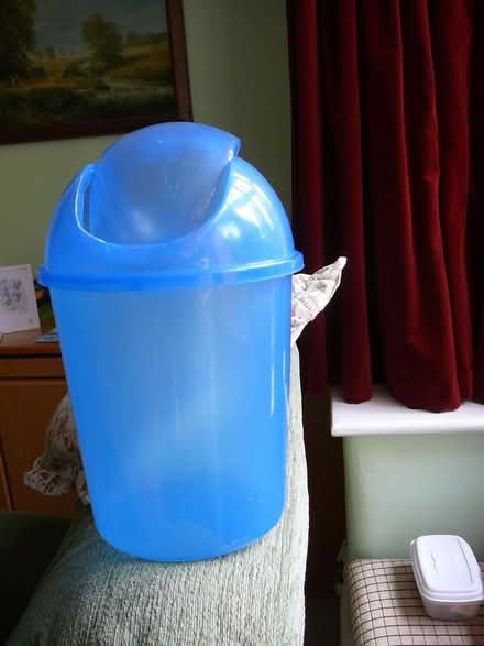 Photo of free small plastic flip top bin (Great Moor SK7) #1