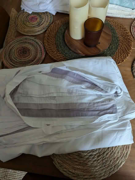 Photo of free White Double Duvet with detailing at the closing (Nether Edge S7) #1