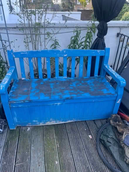 Photo of free Plastic bench w storage (W8) #1