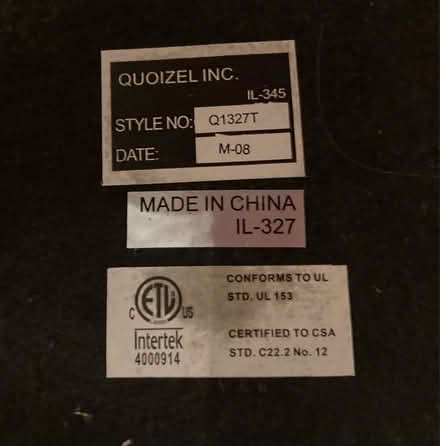 Photo of free Quoizel lamp (Pembroke Pines) #3