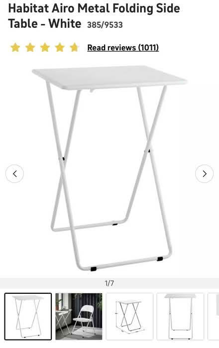 Photo of free Habitat Airo white folding table (Kemptown BN2) #2