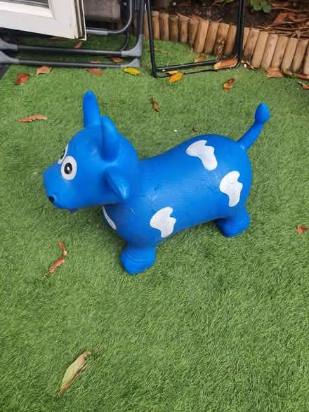 Photo of free Blue cow ride on toy under age 3 (N8 North London) #1