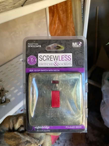 Photo of free Brass Cooker Switch 45A (Glossop) #1