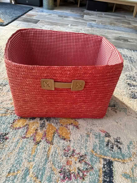 Photo of free Basket with checked lining (hastings TN34) #1